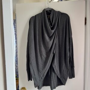 Zella Gray Draped Cardigan